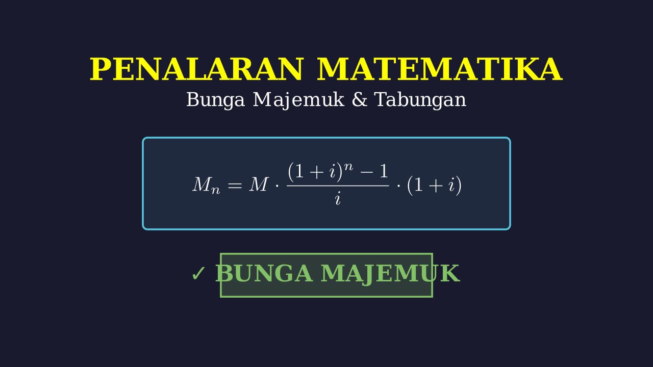 Menghitung Total Tabungan Bunga Majemuk