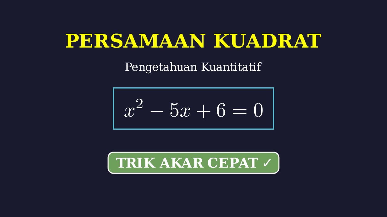 Mencari Akar Persamaan Kuadrat