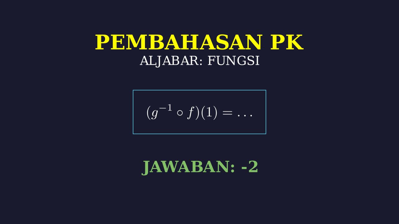 Menghitung Nilai Fungsi Komposisi Invers
