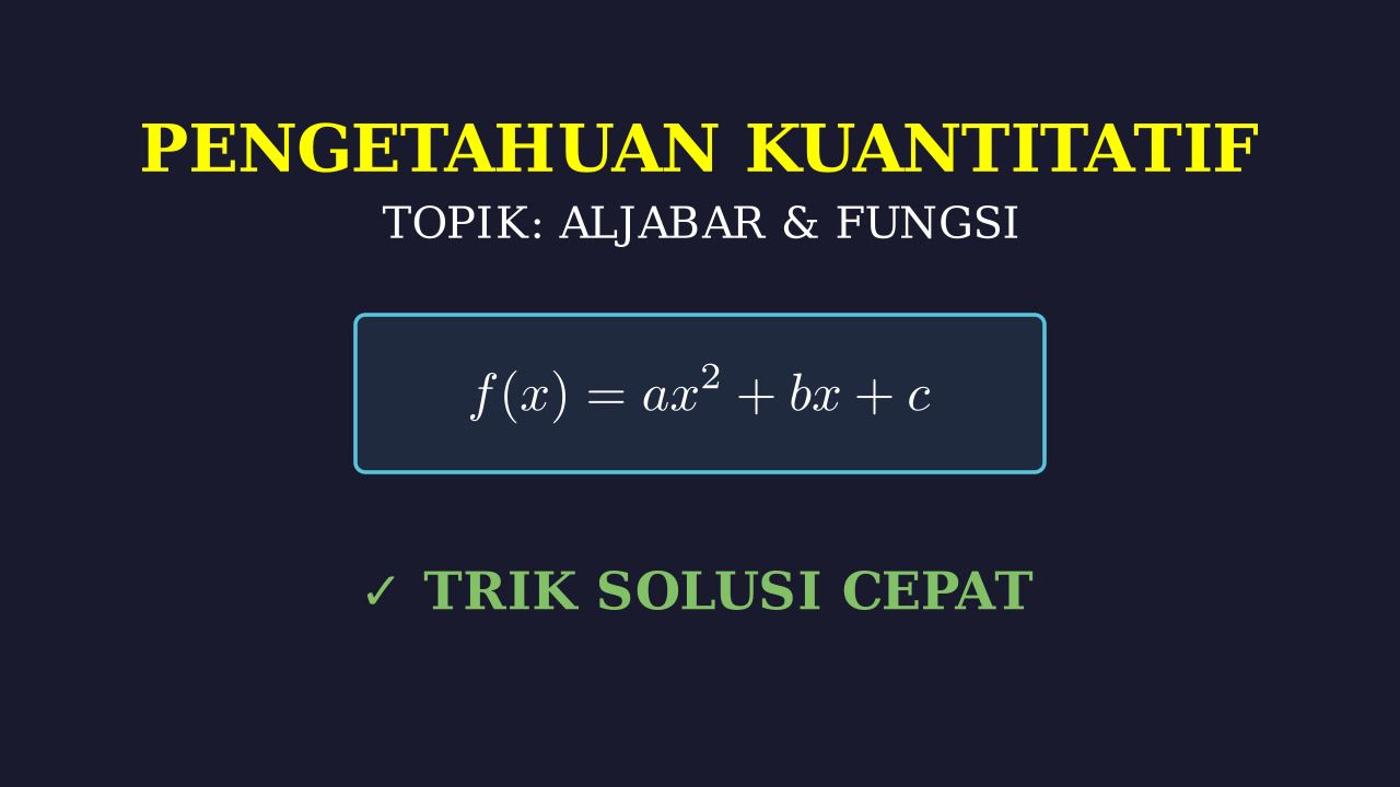 Pembahasan Soal Fungsi Kuadrat
