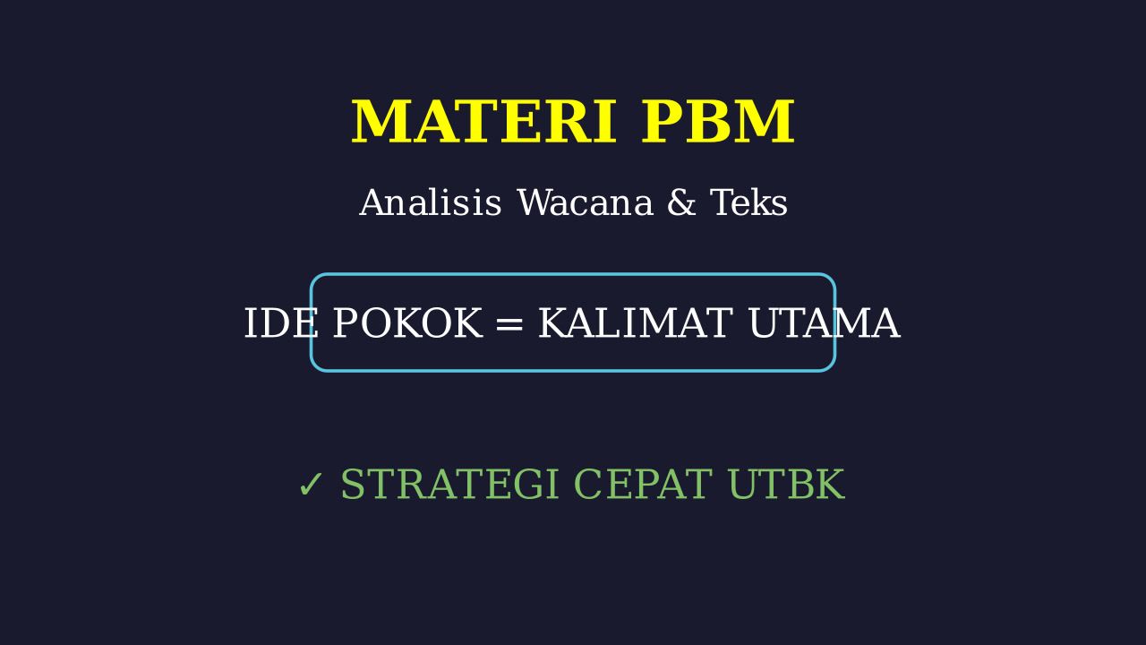 PBM: Pengetahuan dan Pemahaman Umum