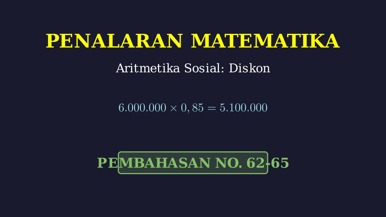 Menghitung Harga TV Setelah Diskon