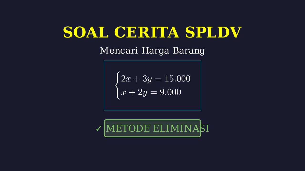 Soal Cerita SPLDV: Mencari Harga Barang