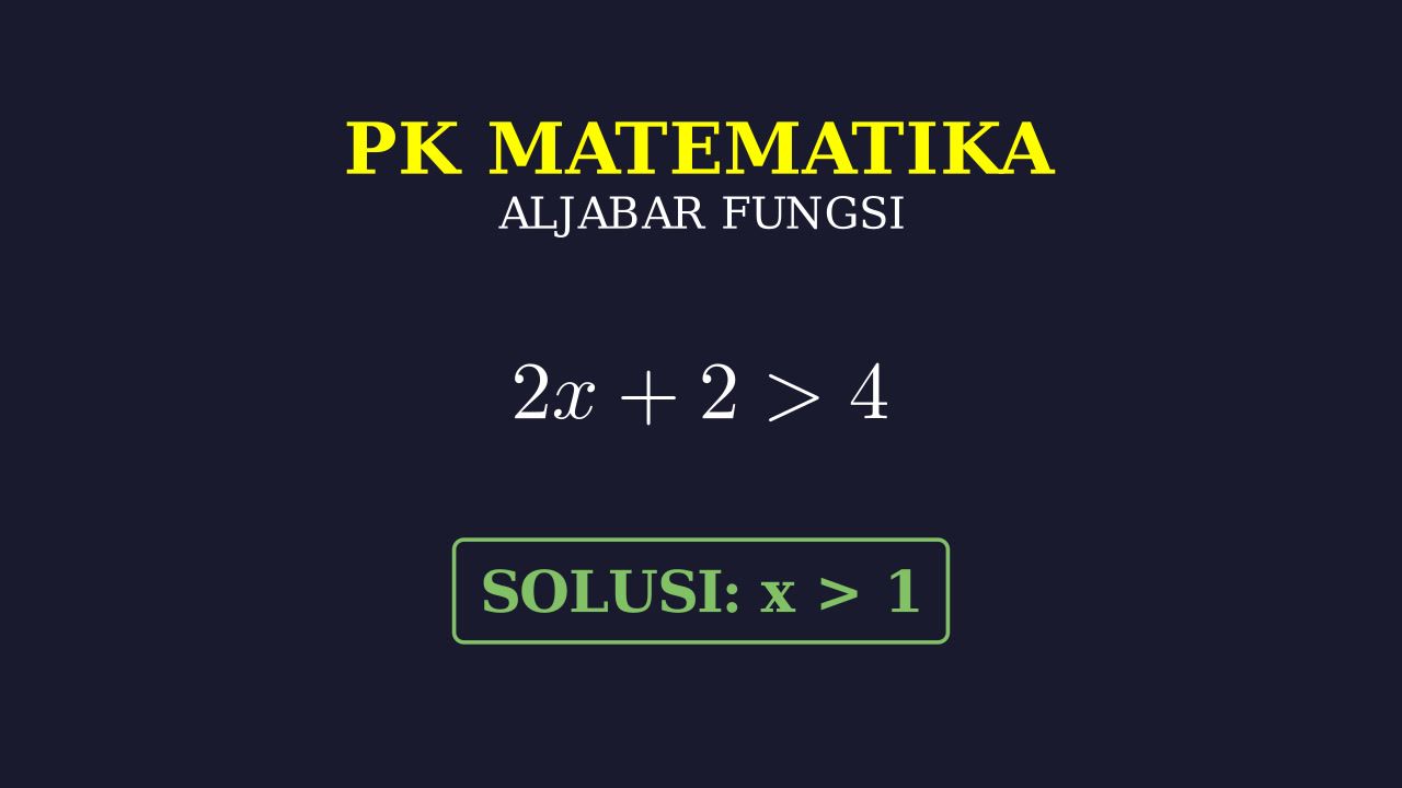 Pertidaksamaan Linear: Hubungan P dan Q