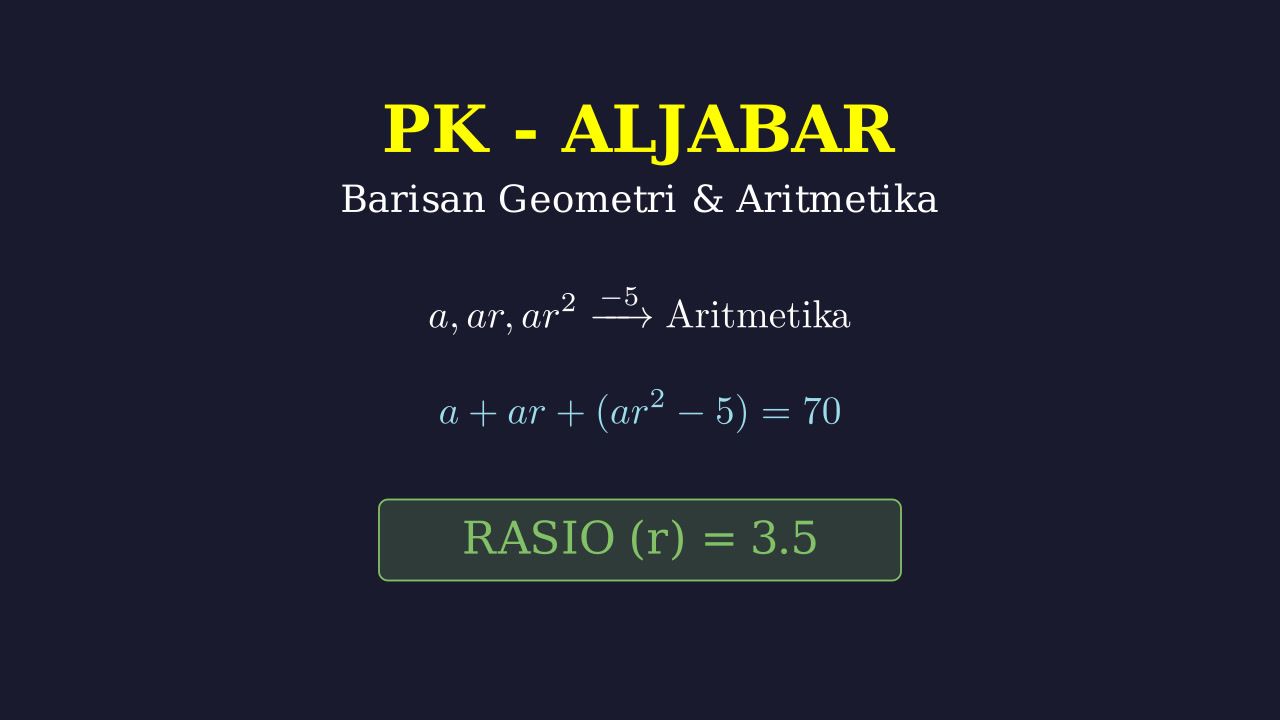 Soal Cerita: Barisan Geometri dan Aritmatika