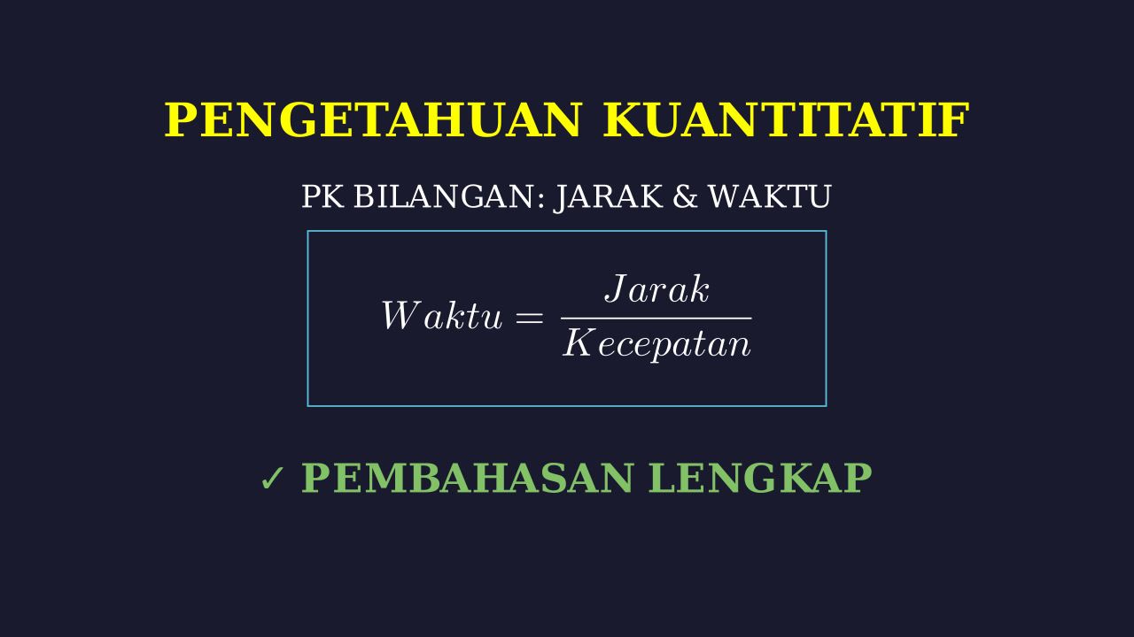 Menghitung Waktu Tempuh: Jarak dan Kecepatan