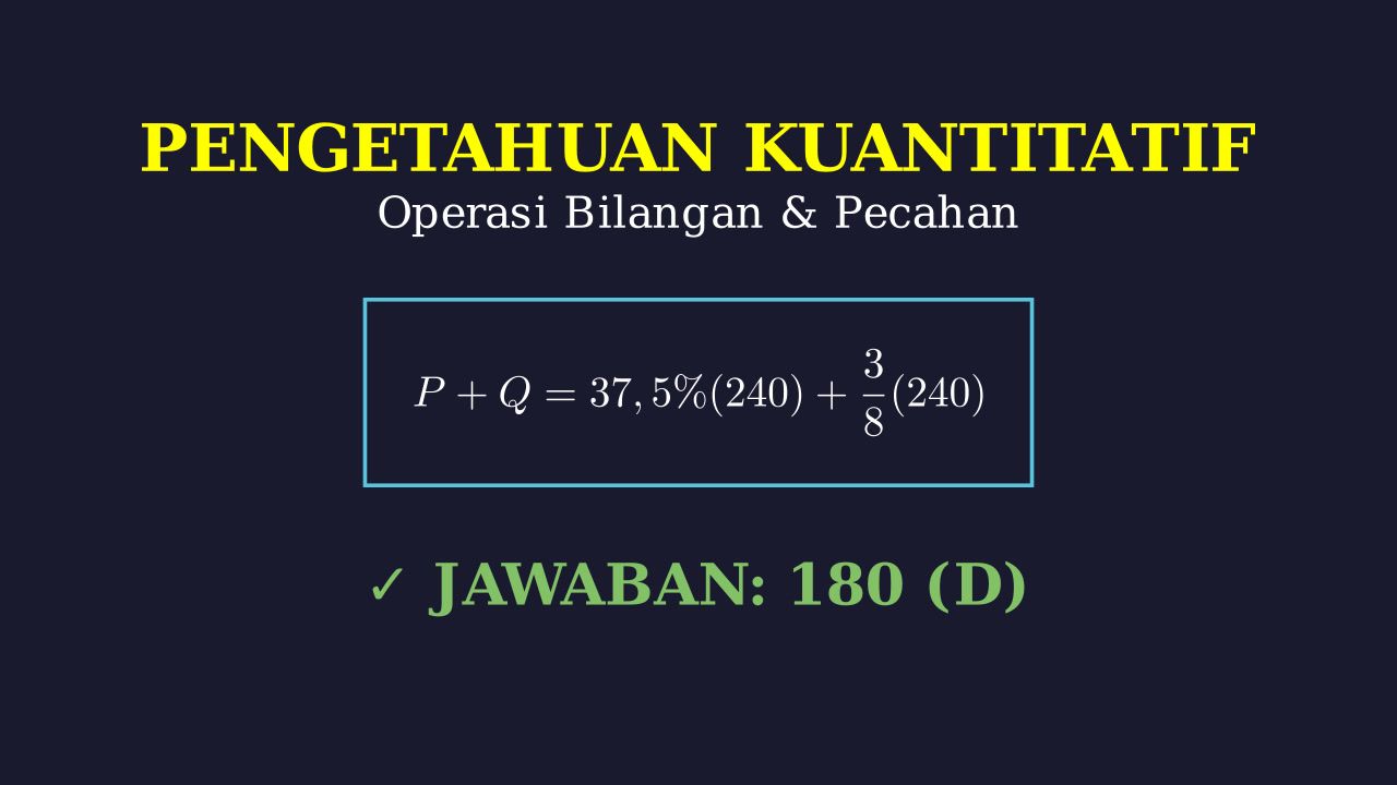 Operasi Hitung Persentase dan Pecahan