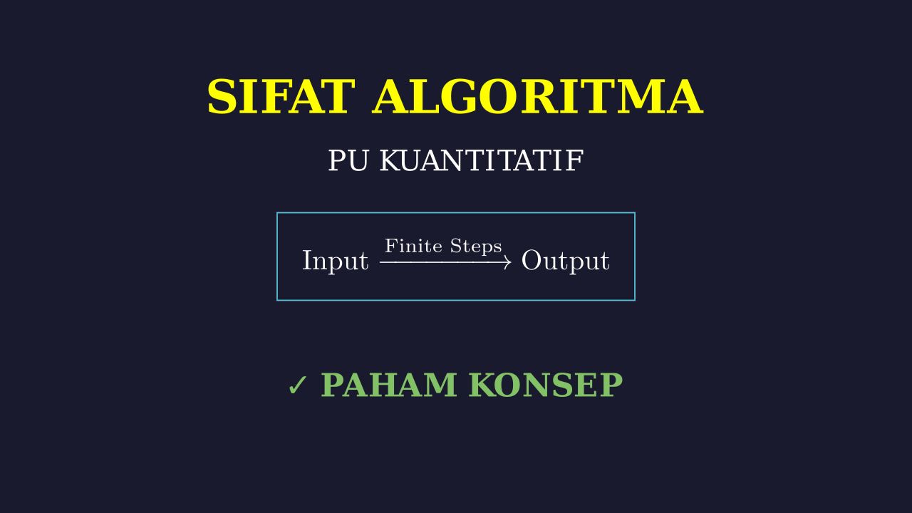 Sifat-Sifat Algoritma