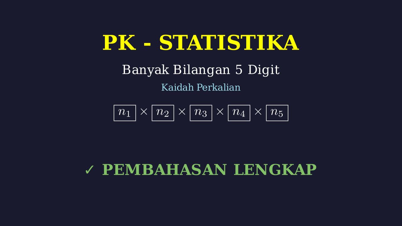 Menghitung Banyak Bilangan 5 Digit