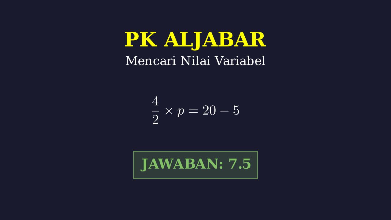 Menyelesaikan Persamaan: Mencari Nilai P