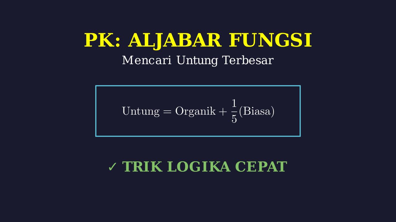 Menentukan Keuntungan Penjualan Terbesar