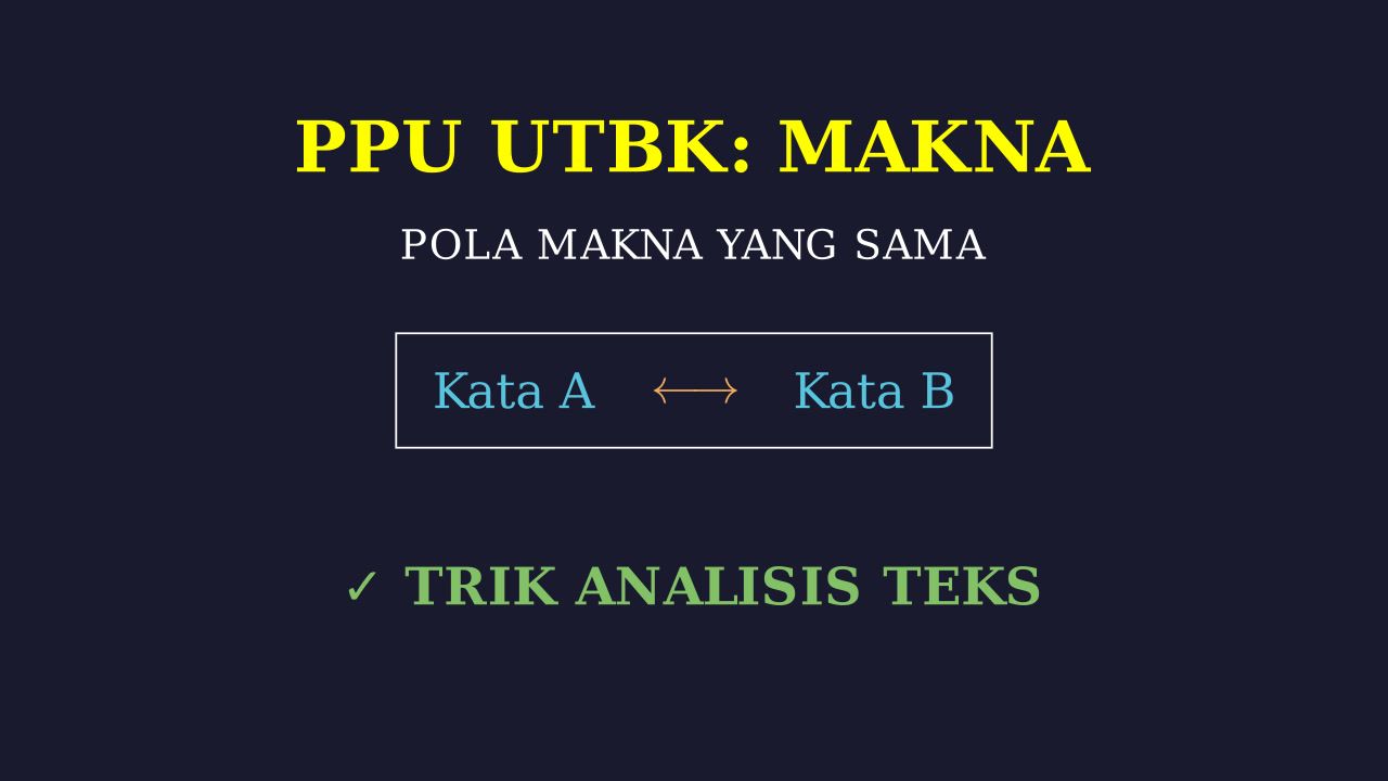 Pola Makna Kata: Literasi PPU UTBK