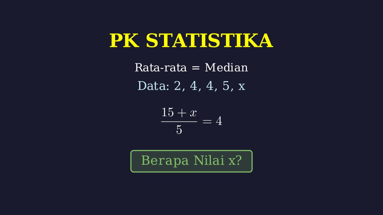 Menentukan Nilai x: Rata-rata dan Median