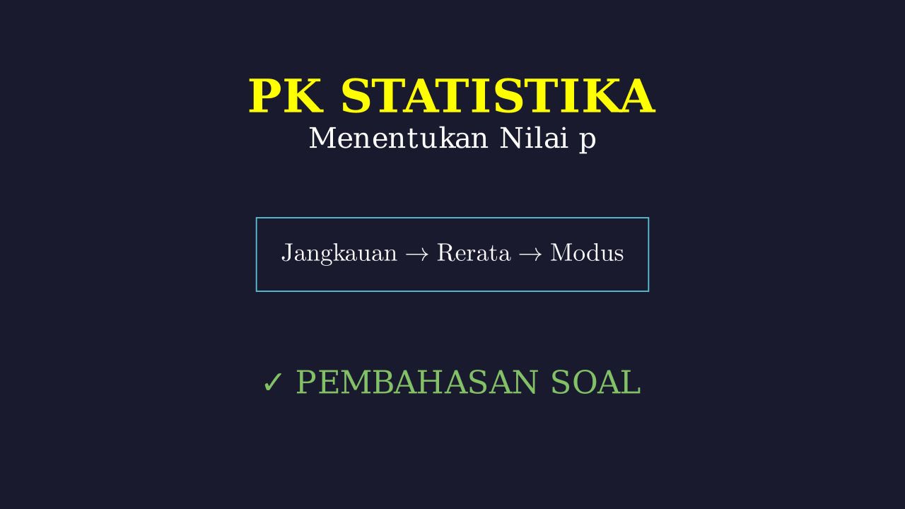Mencari Nilai p: Jangkauan, Rata-rata, & Modus