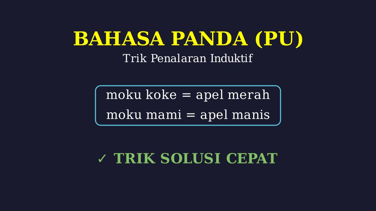 Trik Memecahkan Pola Bahasa Panda
