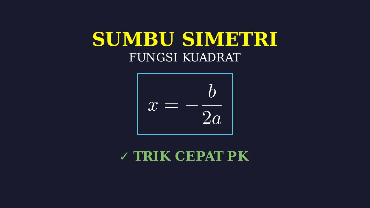 Sumbu Simetri Fungsi Kuadrat