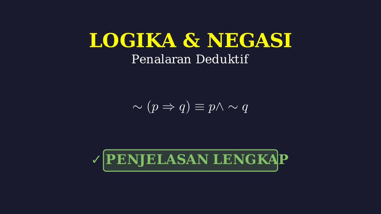 Logika dan Negasi: Pembahasan Lengkap