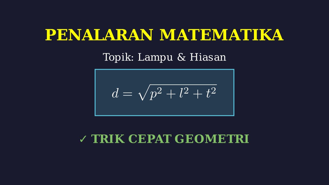 Penalaran Matematika: Soal Lampu Hias