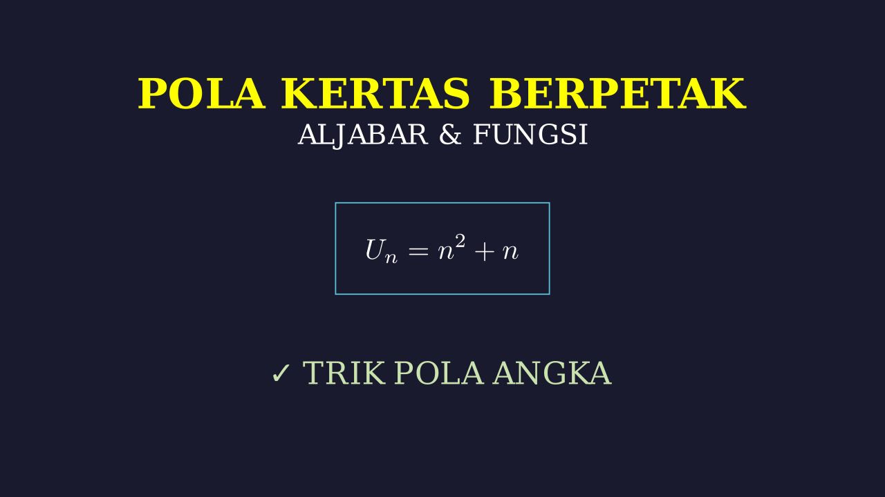 Pola Angka Kertas Berpetak