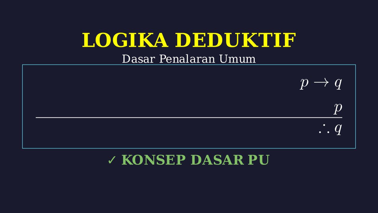 Logika Deduktif Dasar