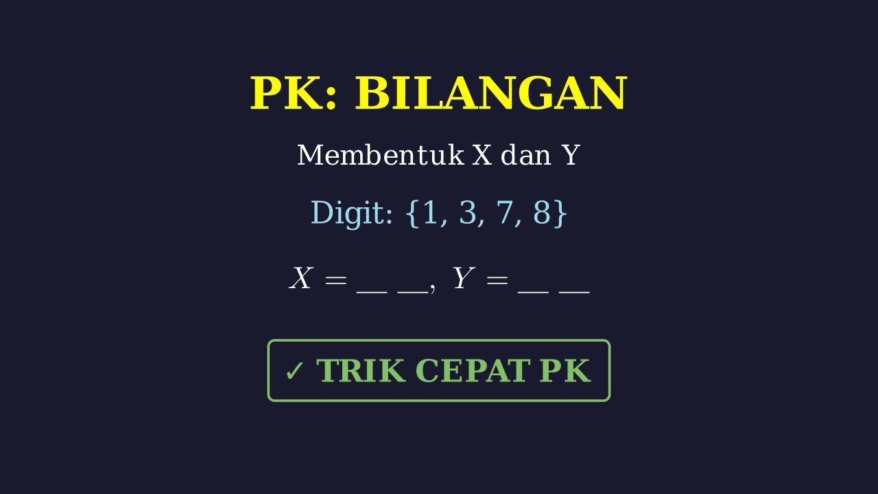 Menyusun Bilangan: Teka-Teki Angka X dan Y
