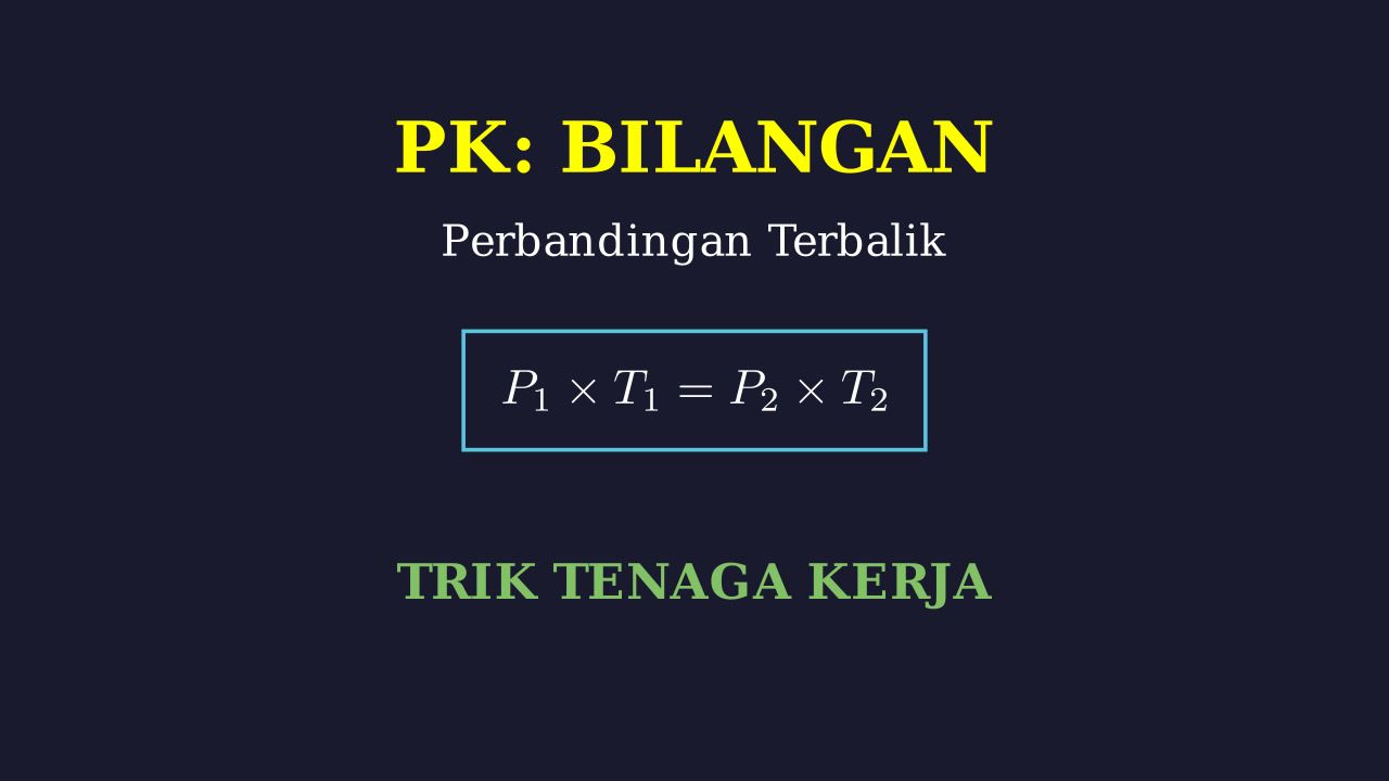 Perbandingan Terbalik: Proyek Tenaga Kerja