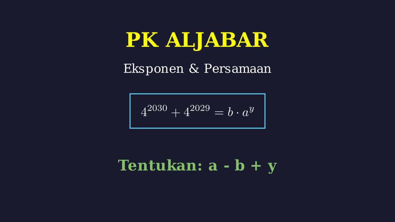 Menyelesaikan Persamaan Eksponen