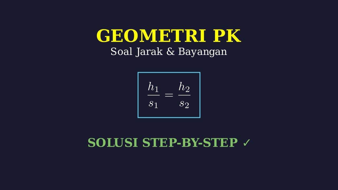 Menghitung Jarak Objek dengan Geometri Bayangan