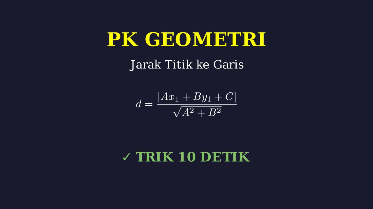Geometri: Jarak Titik ke Garis