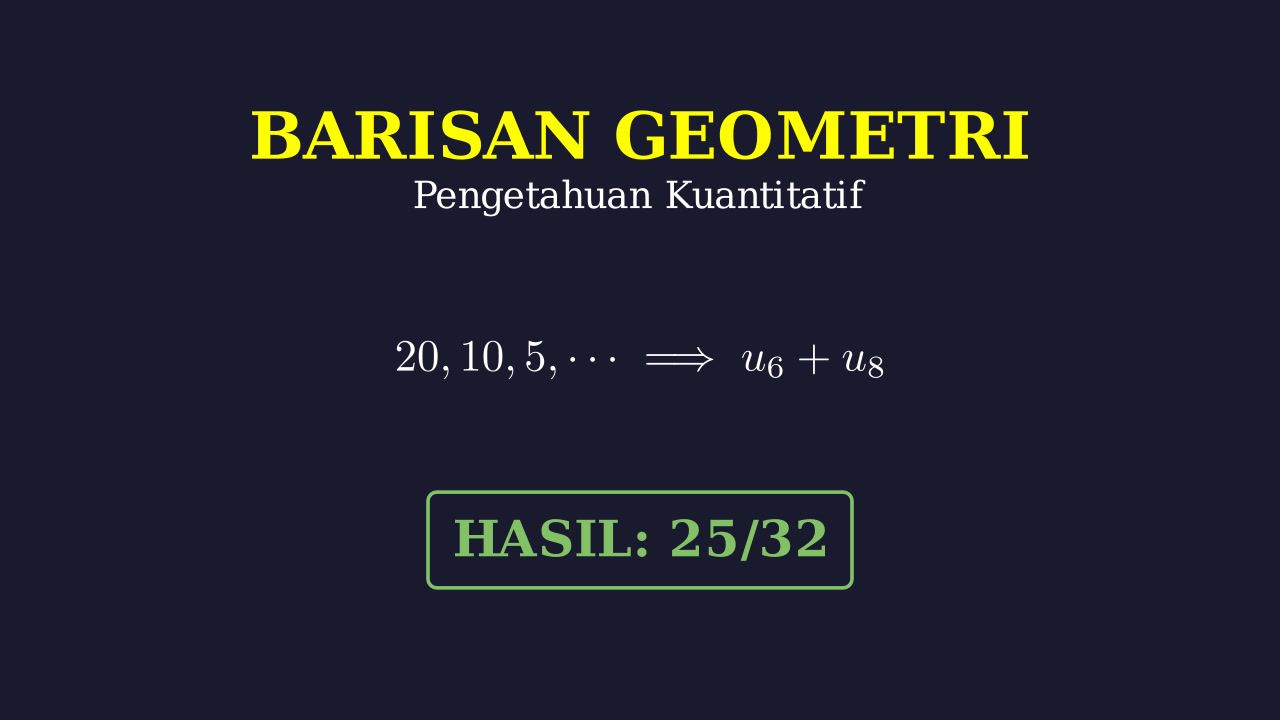 Menyelesaikan Soal Barisan Geometri