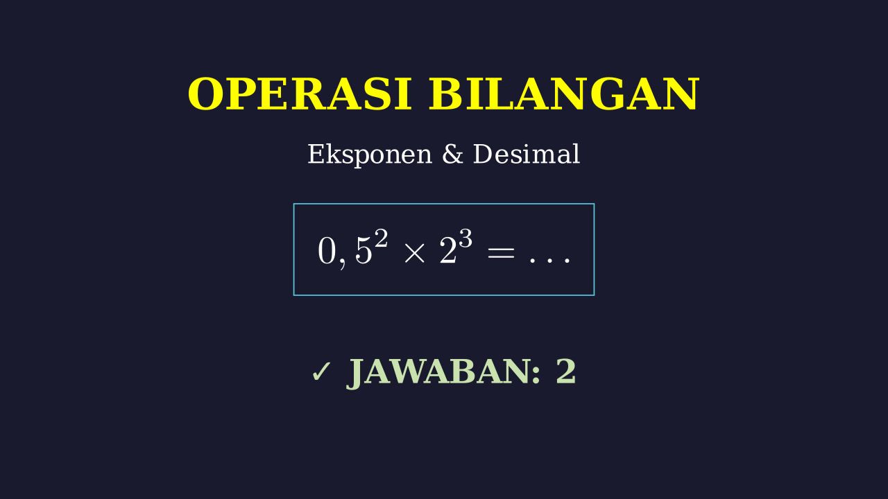 Operasi Pangkat Desimal dan Bilangan Bulat