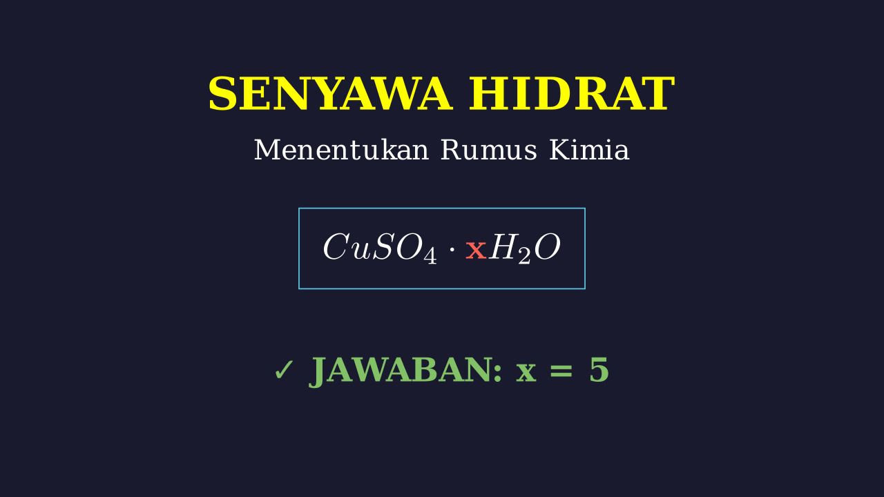 Menentukan Rumus Senyawa Hidrat
