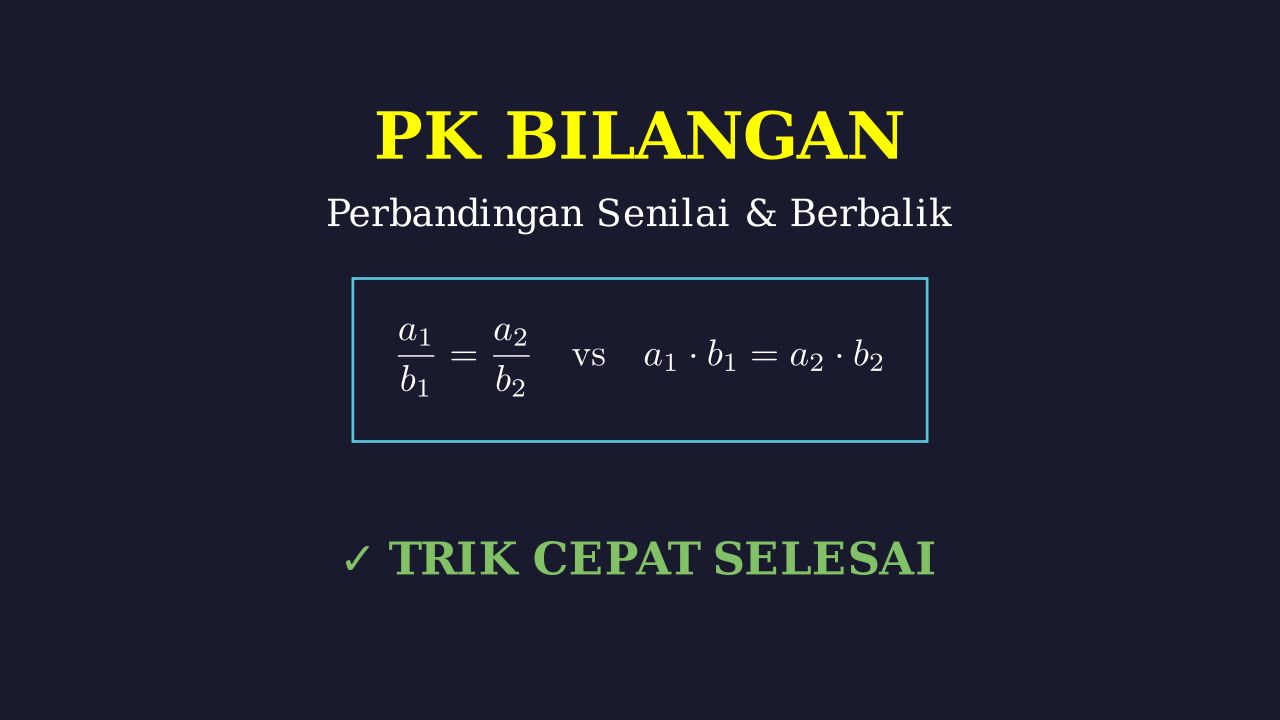 Perbandingan Senilai dan Berbalik Nilai