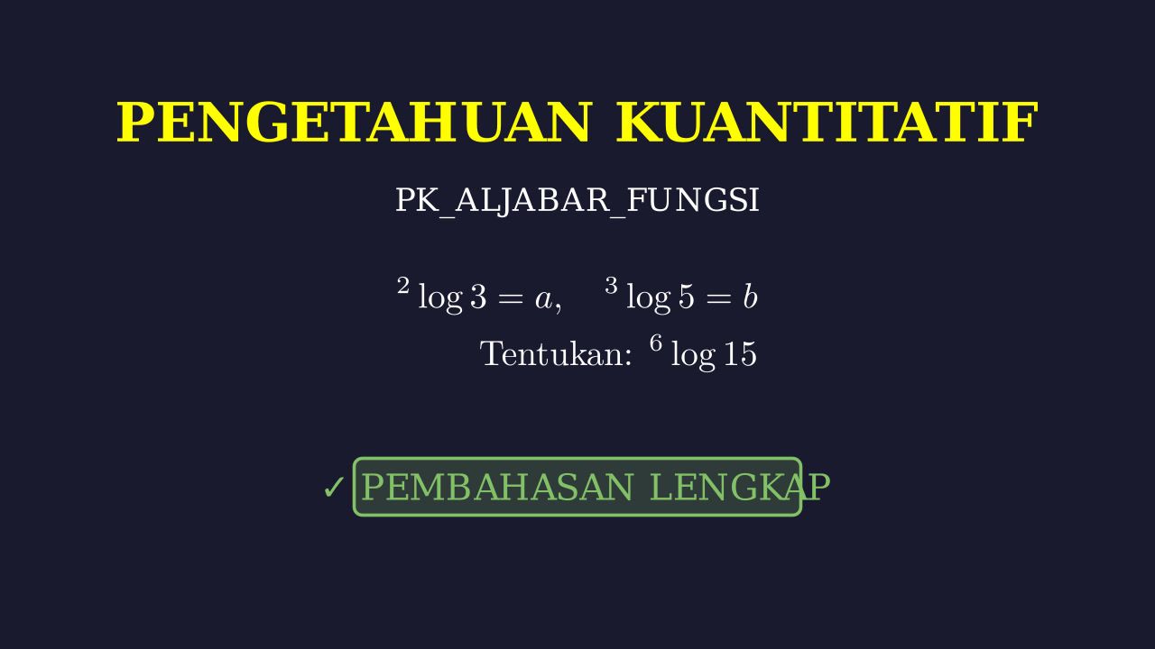 Logaritma: Menyelesaikan Operasi Variabel