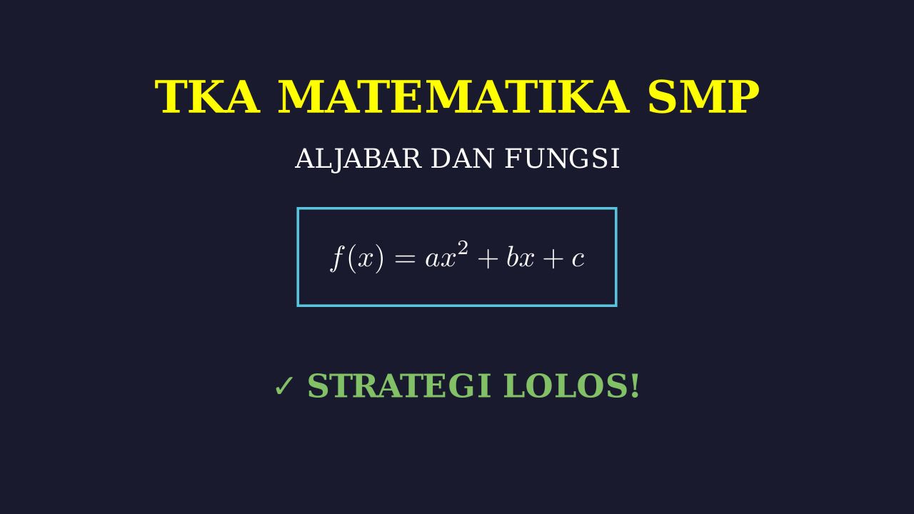 Persiapan TKA Matematika SMP: Raih Skor Maksimal
