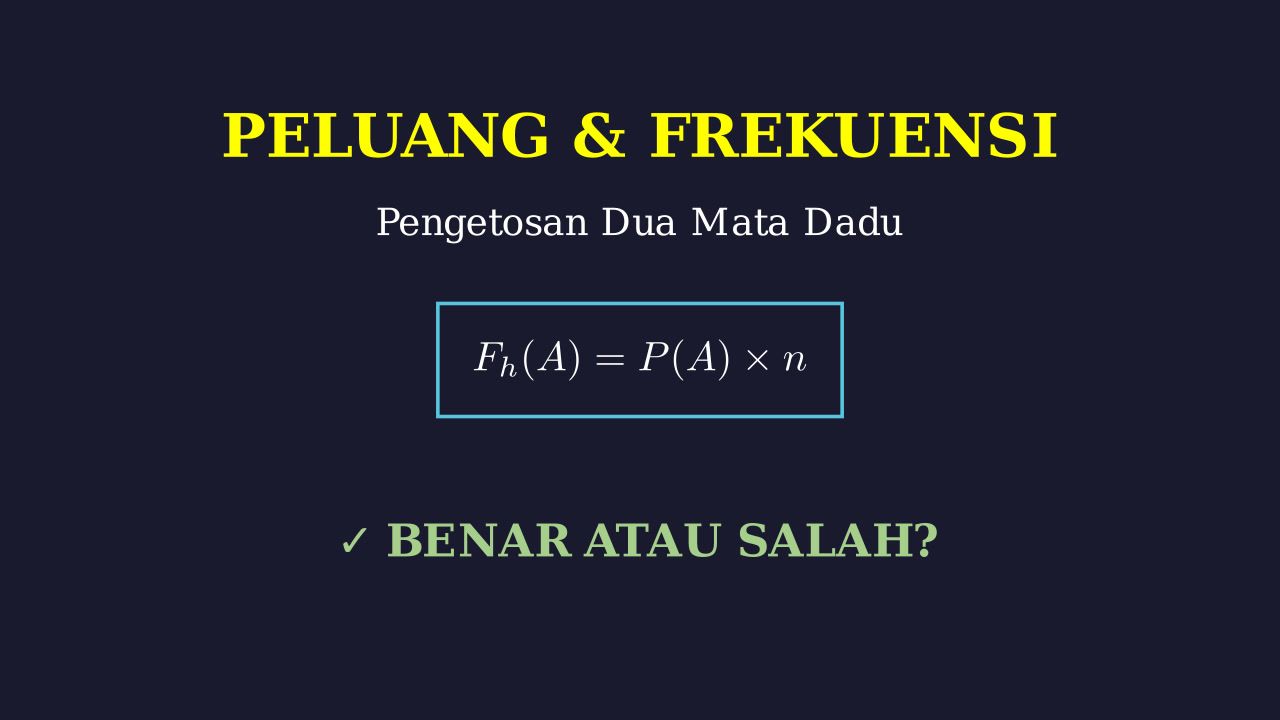 Peluang Dua Dadu dan Frekuensi Harapan