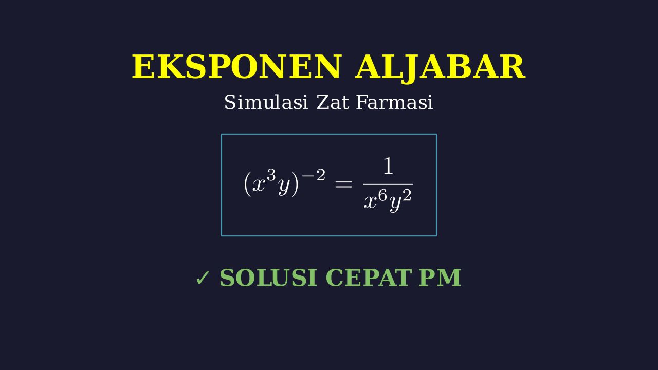 Eksponen: Menyederhanakan Bentuk Aljabar