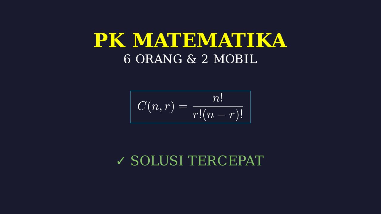 Aturan Pencacahan: Penumpang Mobil