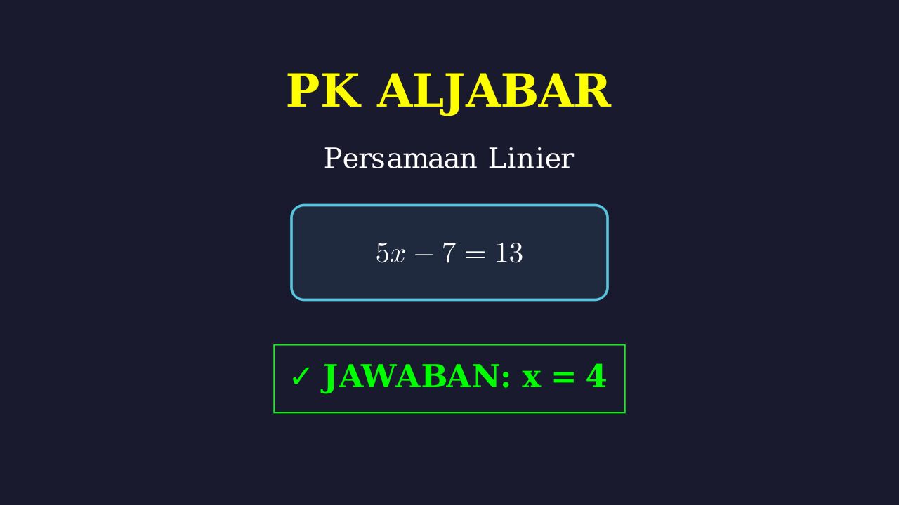 Persamaan Linear