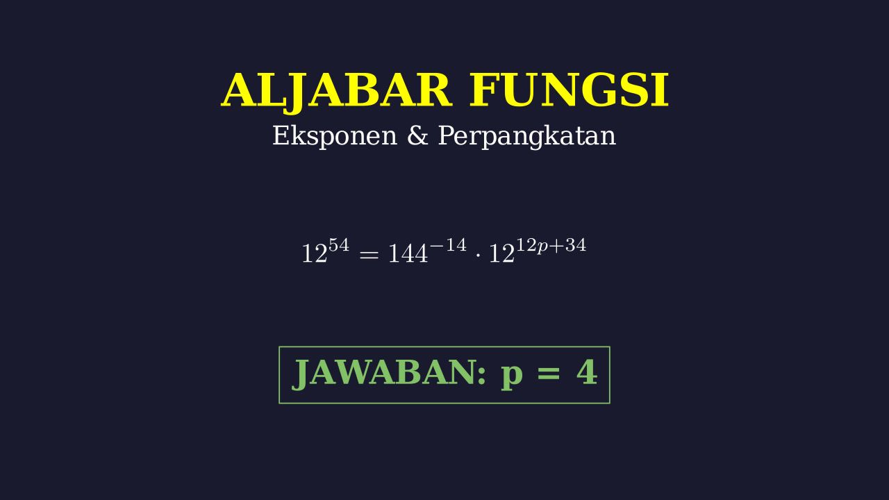 Menyelesaikan Persamaan Eksponen