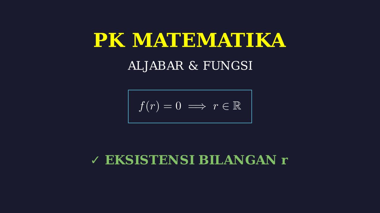 Menentukan Keberadaan Bilangan r