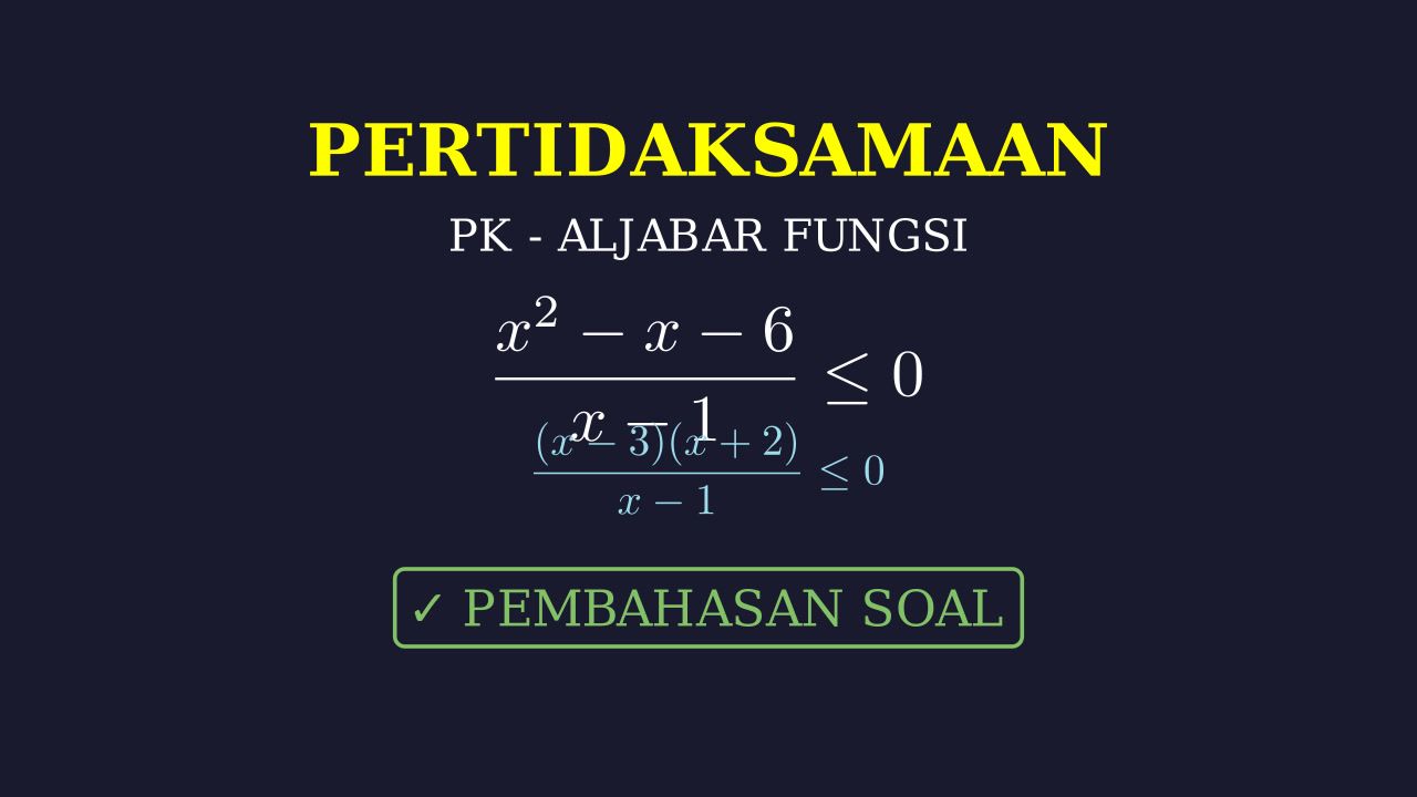 Menyelesaikan Pertidaksamaan Rasional