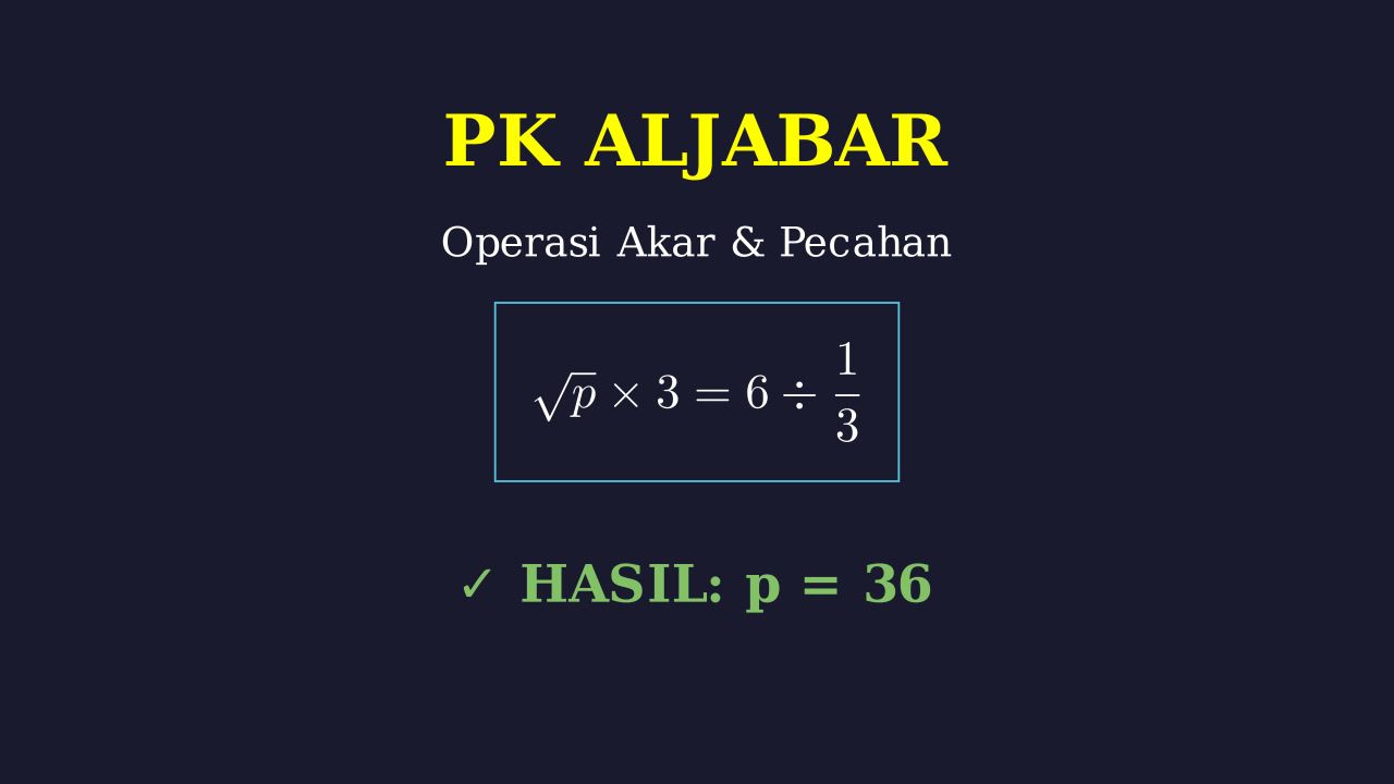 Menyelesaikan Persamaan Akar