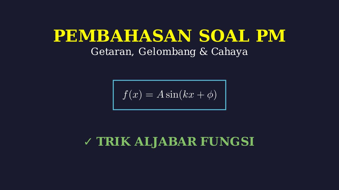 Getaran, Gelombang, dan Cahaya