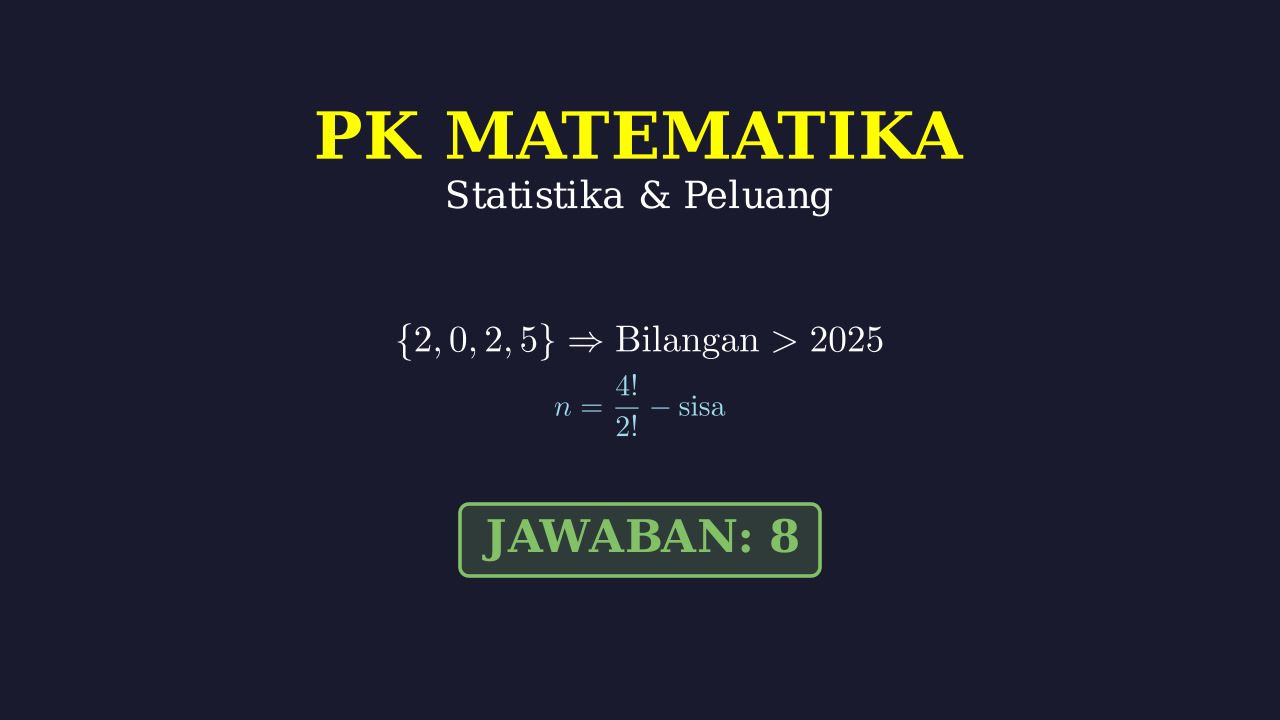 Menyusun Bilangan Lebih Besar Dari 2025