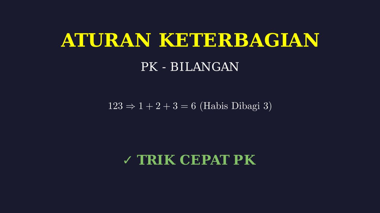 Aturan Keterbagian
