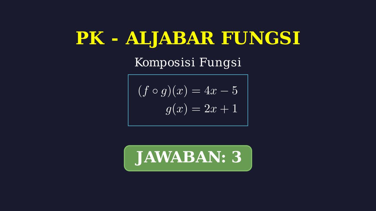Menentukan Nilai Fungsi Komposisi