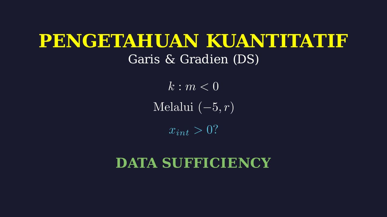 Kecukupan Data: Analisis Garis k pada Bidang xy