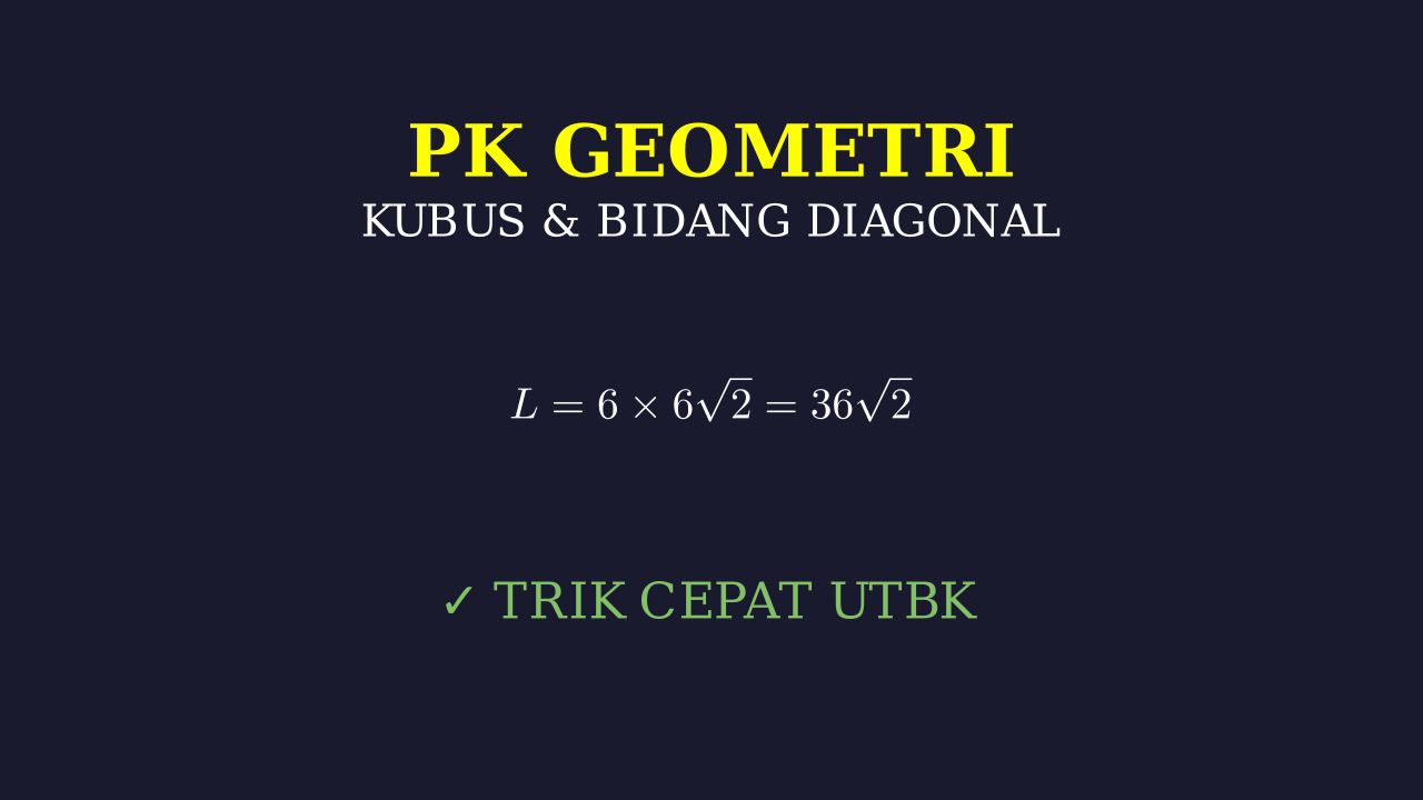 Bidang Diagonal Kubus