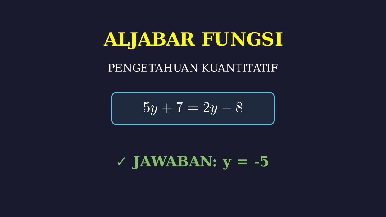 Menyelesaikan Persamaan Linear